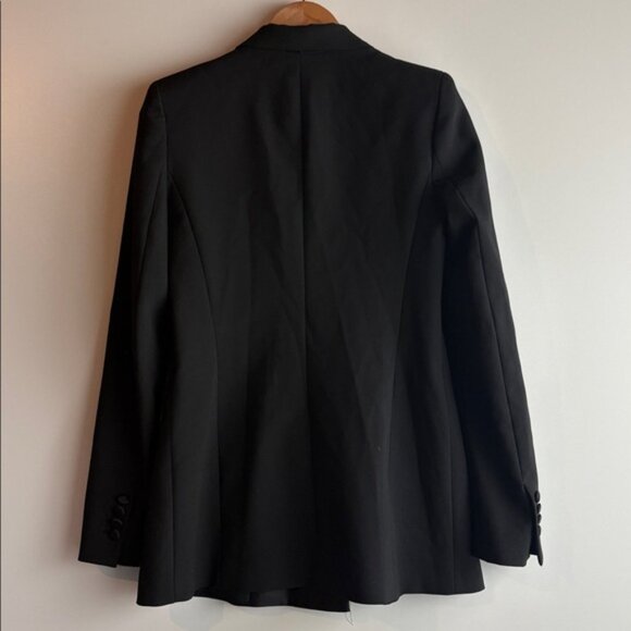 Zara Women’s Classic Double-Breasted Black Tuxedo Blazer - Picture 6 of 7